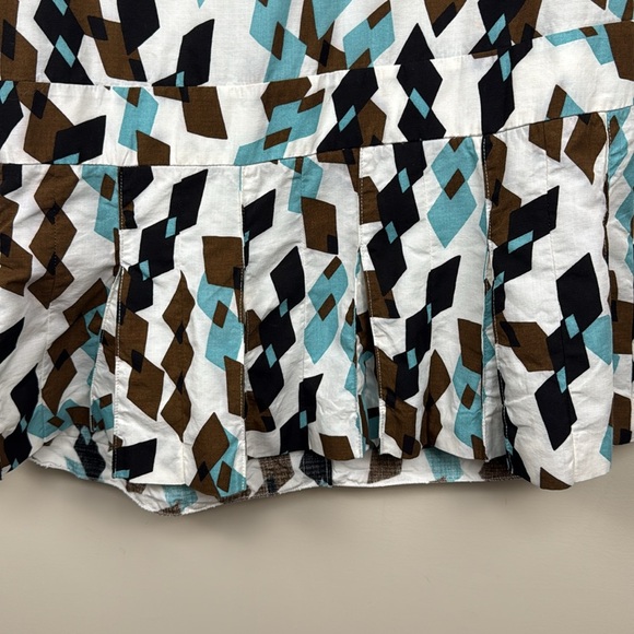 Marni Black and White abstract print Peplum Blouse Sleeveless 8 - Picture 5 of 11